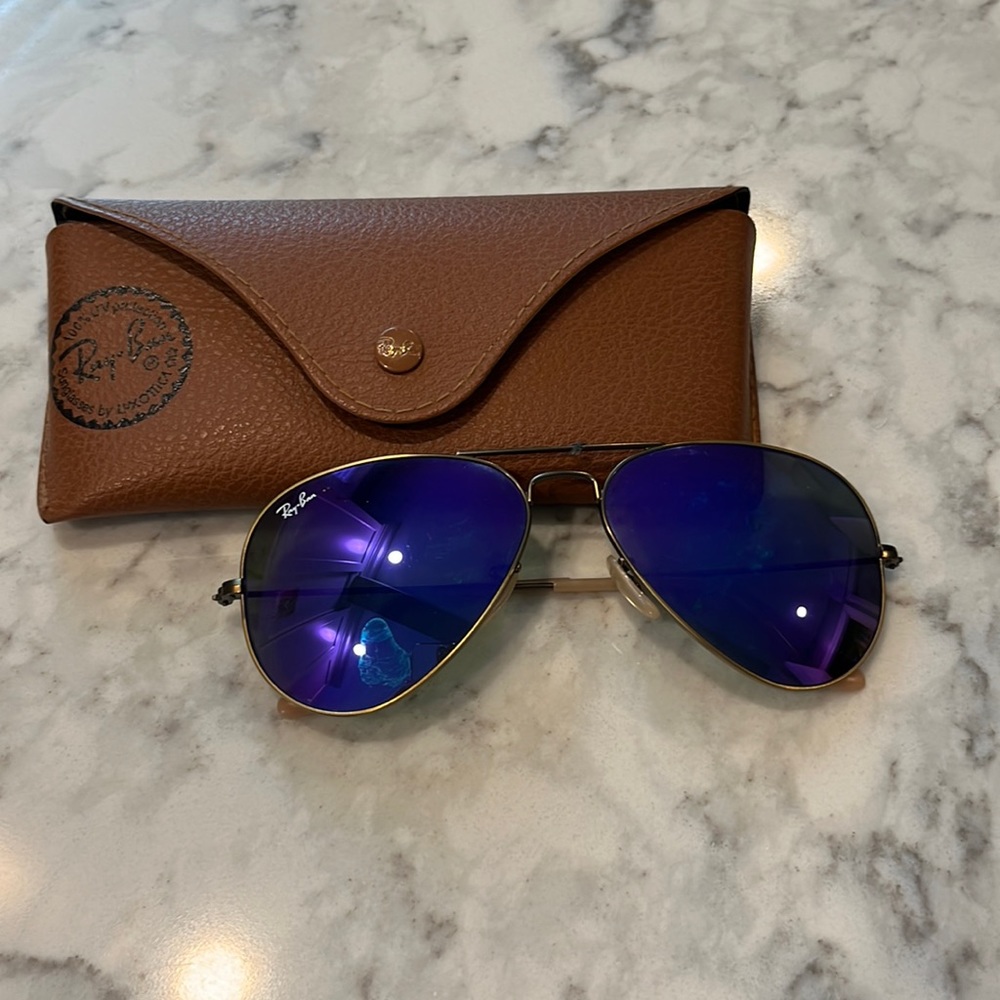 Purple Aviator Ray Bans